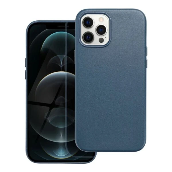 Casify Leren Hoesje met MagSafe voor iPhone 12 Pro Max Donkerblauw2