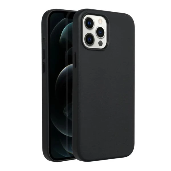 Casify Leren Hoesje met MagSafe voor iPhone 12 Pro Max Zwart