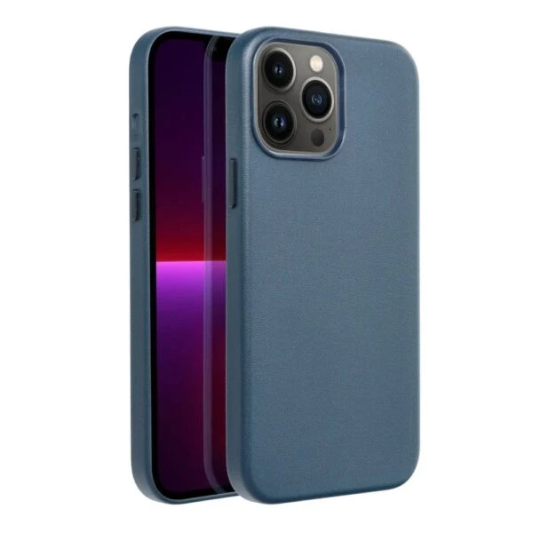 Casify Leren Hoesje met MagSafe voor iPhone 13 Pro Max Donkerblauw