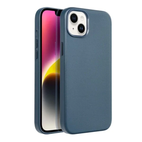 Casify Leren Hoesje met MagSafe voor iPhone 14 Plus Donkerblauw