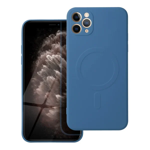 Casify Siliconen Hoesje met MagSafe voor iPhone 11 Pro Max Blauw2