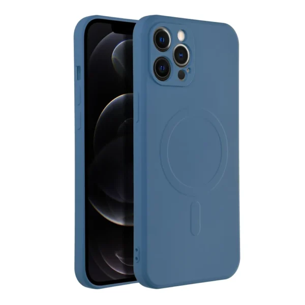 Casify Siliconen Hoesje met MagSafe voor iPhone 12 Pro Max Blauw