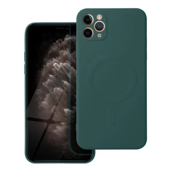 Casify Siliconen Hoesje met MagSafe voor iPhone 12 Pro Max Legergroen