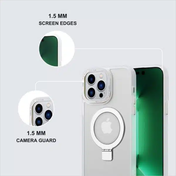 Casify iPhone Hoesje met MagSafe & Kickstand Standaard Mat Transparant