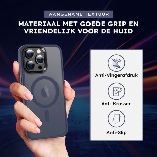 Casify Classic Hybrid Hoesje met MagSafe Mat Donkerblauw2