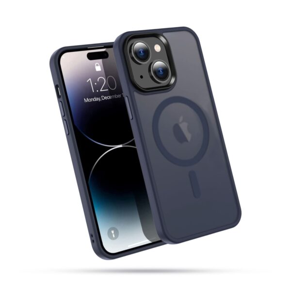 Casify Classic Hybrid Hoesje voor iPhone met MagSafe Mat Donkerblauw2