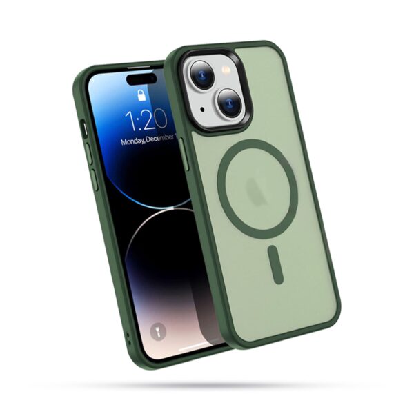 Casify Classic Hybrid Hoesje voor iPhone met MagSafe Mat Donkergroen2