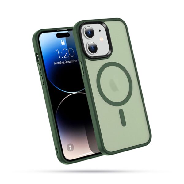 Casify Classic Hybrid Hoesje voor iPhone met MagSafe Mat Donkergroen3