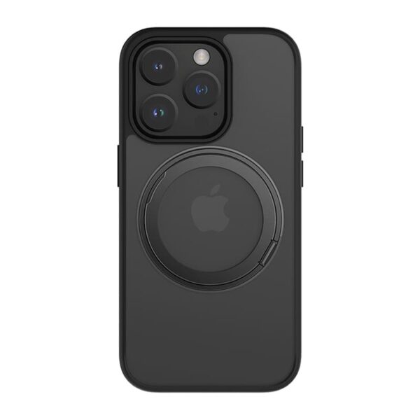 Casify iPhone 15 Pro Max MagSafe Hoesje met 360° verstelbaar Kickstand Standaard Zwart