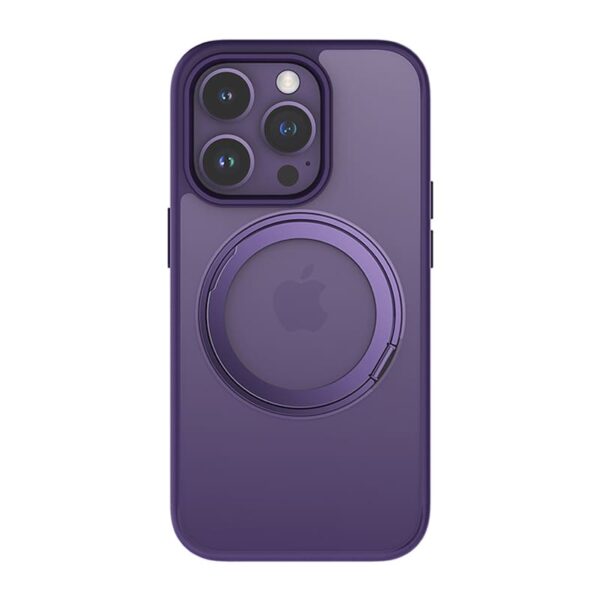 Casify iPhone 13 Pro MagSafe Hoesje met 360° verstelbaar Kickstand Standaard Donkerpaars