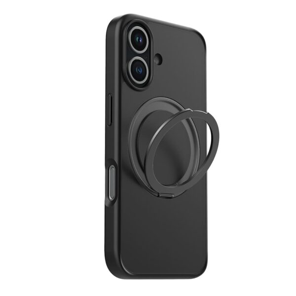 Casify 360° verstelbaar Kickstand Hoesje met MagSafe voor de iPhone 16 Mat Zwart2