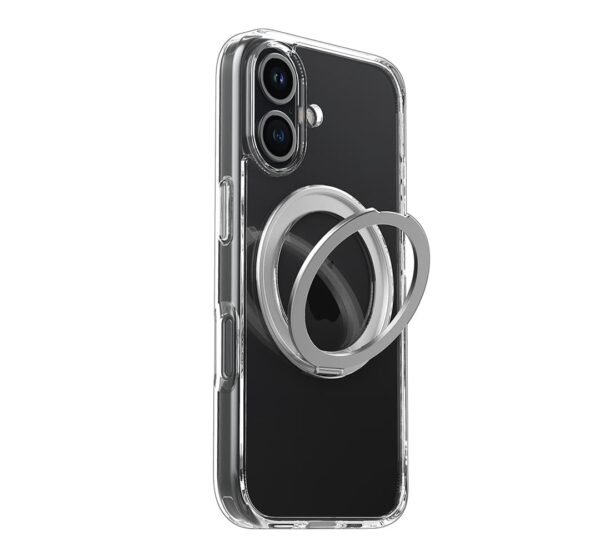 Casify 360° verstelbaar Kickstand Hoesje met MagSafe voor de iPhone 16 Plus Transparant2