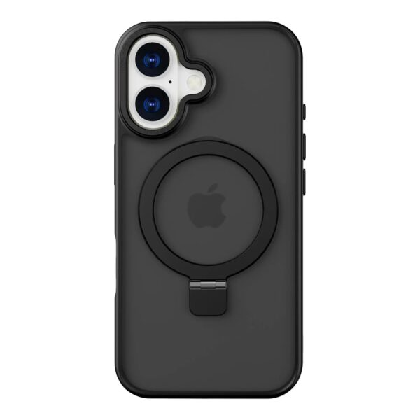 Casify Kickstand Hoesje met MagSafe voor de iPhone 16 Mat Zwart