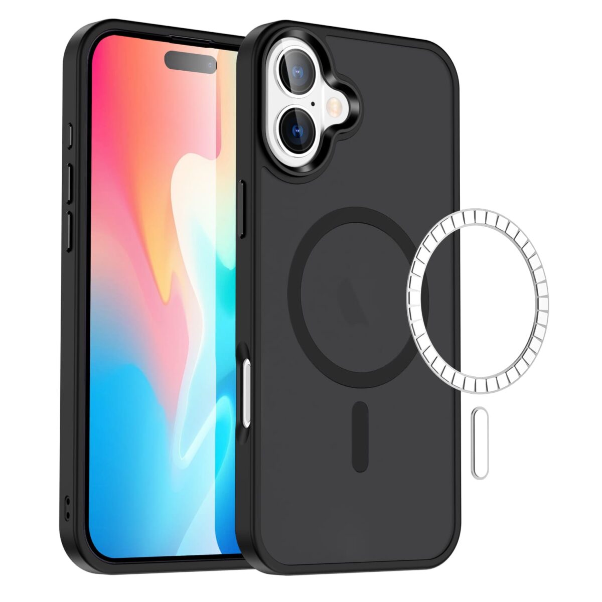 Casify Matte Hoesje met MagSafe voor de iPhone 16 Mat Zwart