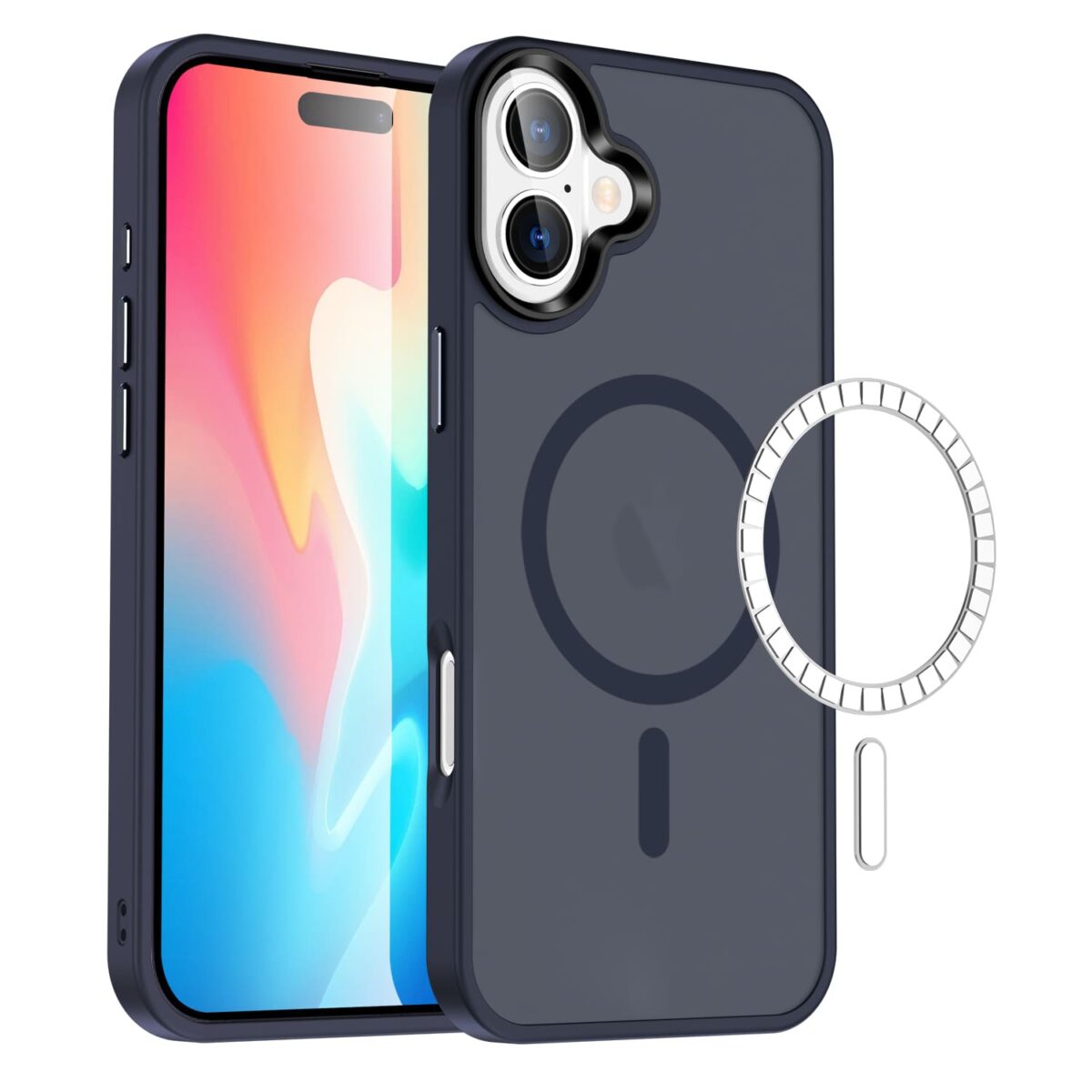 Casify Matte Hoesje met MagSafe voor de iPhone 16 Plus Mat Donkerblauw