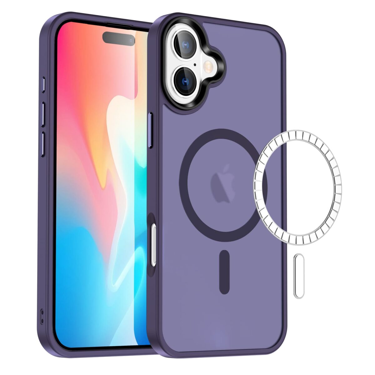 Casify Matte Hoesje met MagSafe voor de iPhone 16 Plus Mat Donkerpaars