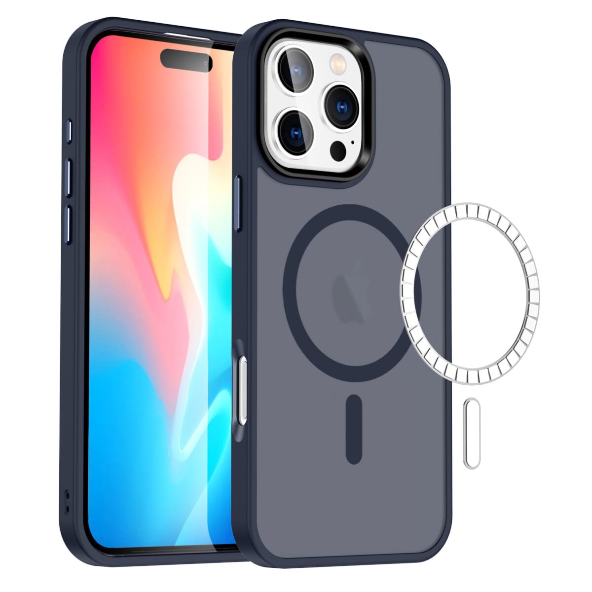 Casify Matte Hoesje met MagSafe voor de iPhone 16 Pro Mat Donkerblauw